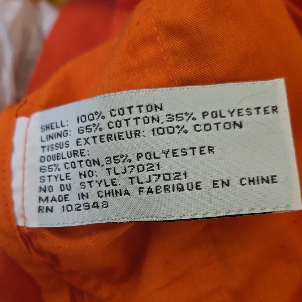 Women's Orange Utility Zip Up Light Weigh  Jacket Size Small-FC - Picture 5 of 5